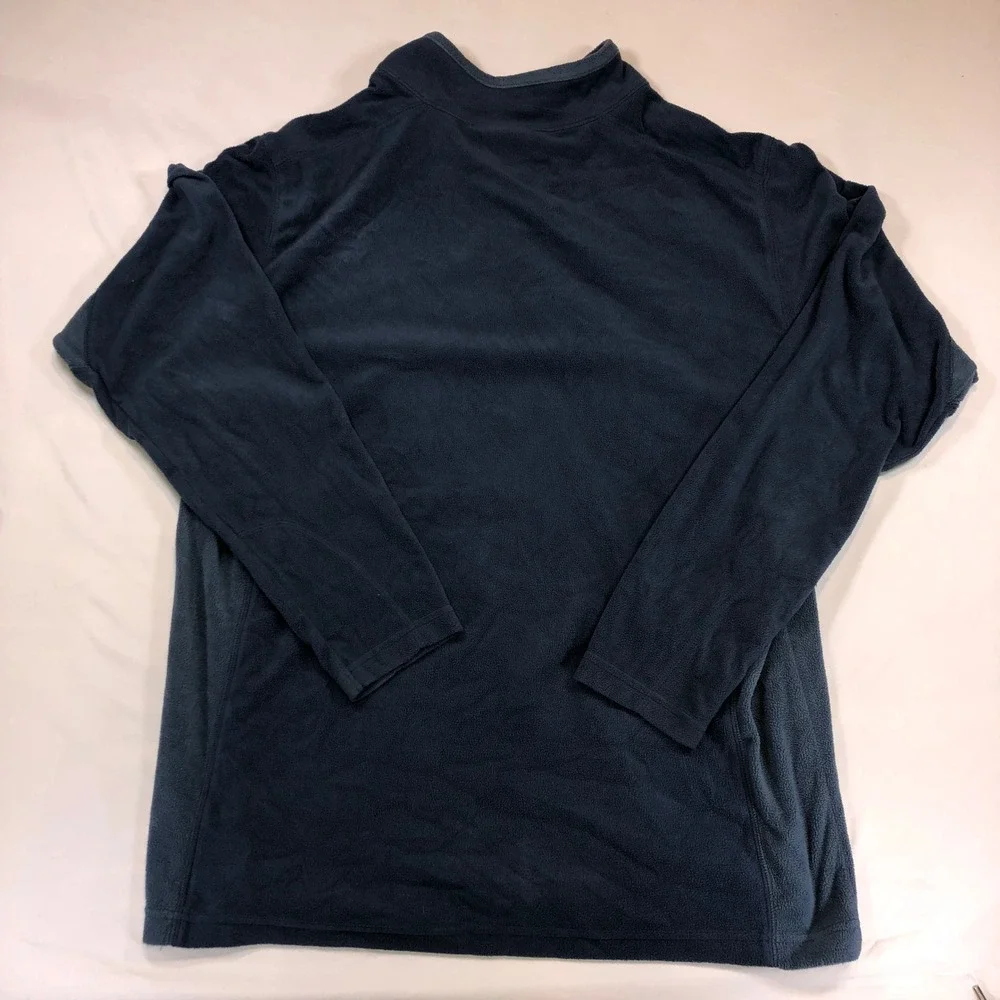 Columbia Mens Fleece Quarter Zip Pullover Navy Blue XM6279 Size L